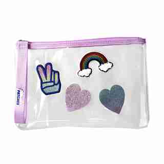Patches: Starter Medium Wristlet With Patches - Pink