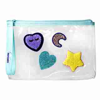 Patches: Starter Medium Wristlet With Patches - Turquoise