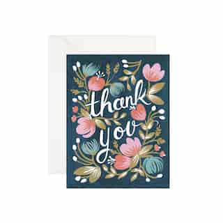 Thank You Card Midnight Garden