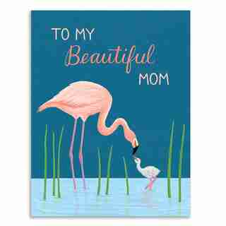 Mother's Day Card Flamingos