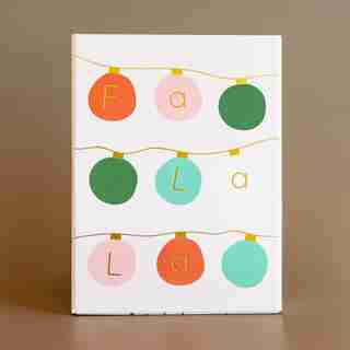 CARTES DE SOUHAITS EN BOÎTE (15) Fa La La Baubles
