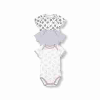 Gertex Dream Short Sleeve Bodysuit 3 Pack, Blue 9-12 Months