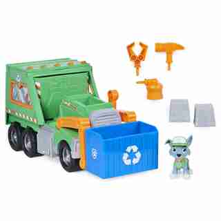 PAW Patrol, Rocky’s Reuse It Deluxe Truck with Collectible Figure and 3 Tools, for Kids Aged 3 and up