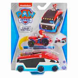 PAW Patrol, True Metal PAW Patroller Die-Cast Team Vehicle with 1:55 Scale Ryder ATV Toy Car, Kids Toys for Ages 3 and up