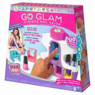 Cool Maker, GO GLAM U-nique Nail Salon, Salon de manucure avec machine à ongles transportable, 5 cartouches de motifs et sèche-ongles, kit de manucure, jouets pour enfants à partir de 8 ans