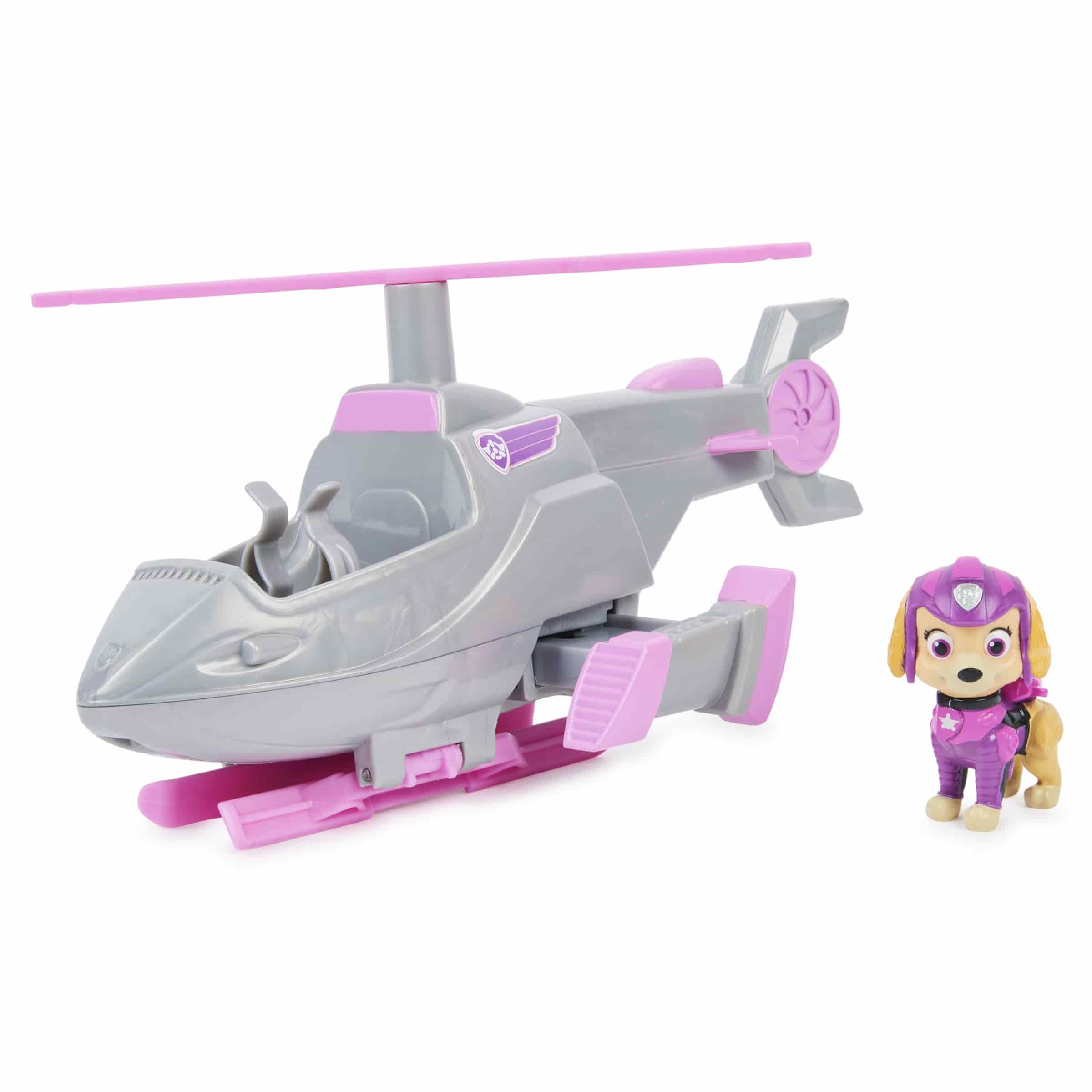 PAW Patrol, Skyeâs Deluxe Movie Transforming Toy Car with Collectible  Action Figure