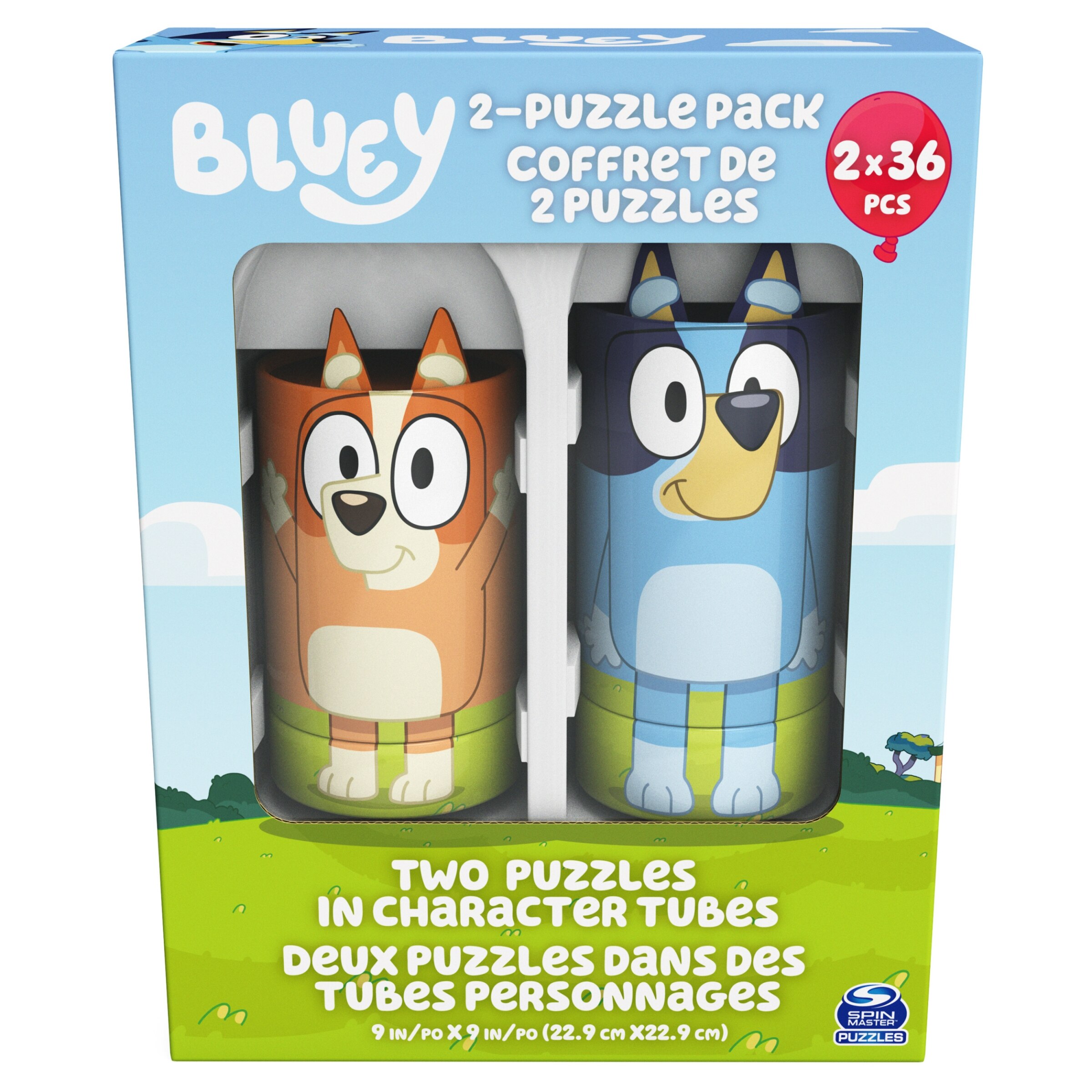 送料無料 百貨店 Bluey 36-piece Jigsaw Puzzles Two Pack Bundle With Easy Tube ジグソーパズル