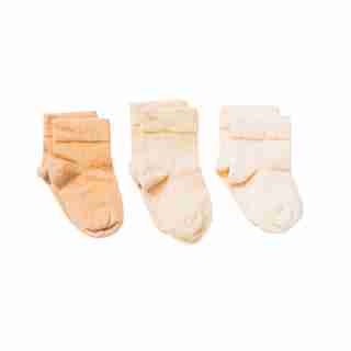 Q For Quinn Organic Socks 3 Pack - Pure Cotton Baby Size 0-3 Months
