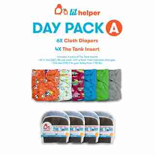 Lil Helper Cloth Diaper Day Pack A
