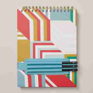 SKETCHBOOK & PENCIL SET, CANDY GEO
