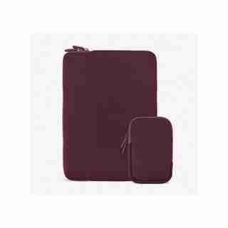 Vibrance Essential Sleeve avec pochette pour ordinateurs portables, Bourgogne