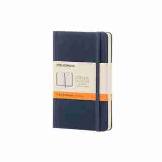 Moleskine Classic Notebook, Ruled/Lined, Hard Cover, Pocket (3.5" x 5.5"), Sapphire Blue