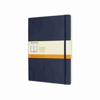Moleskine Classic Notebook, Ruled/Lined, Soft Cover, XL (7.5" x 9.5"), Sapphire Blue