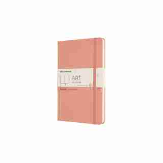 Art Logbook, Dotted, Hard Cover, Large, Coral Pink