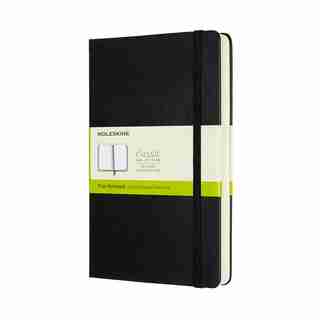 Moleskine Classic Notebook, Plain/Blank, Hard Cover, Large (5" x 8.25"), Black