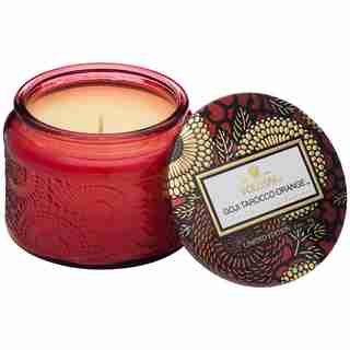 Voluspa® Petite bougie dans un récipient en verre - Baie du lyciet et orange Tarocco
