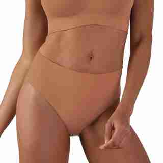 Culotte sans coutures taille haute, cannelle M/L