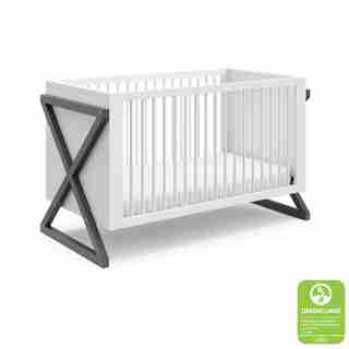 STORKCRAFT EQUINOX 3-IN-1 CONVERTIBLE BABY CRIB, GREY