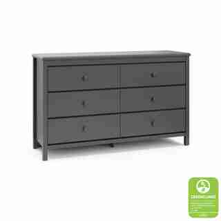 STORKCRAFT ALPINE 6 DRAWER DOUBLE DRESSER GREY