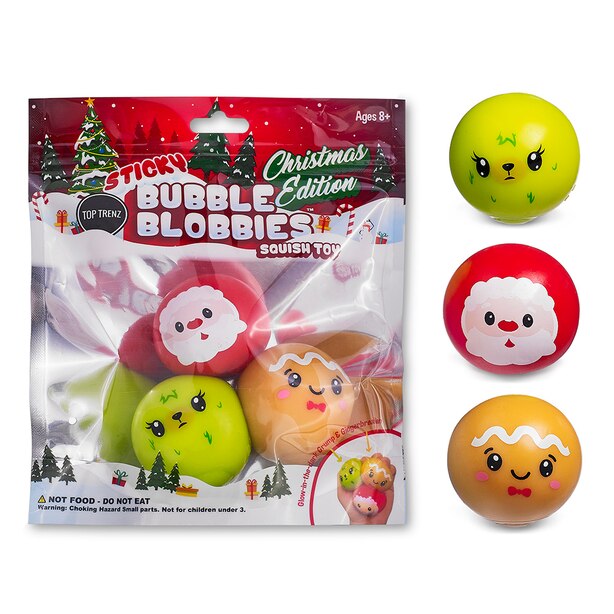Sticky Bubble Blobbies Christmas edition by Top Trenz Toys www