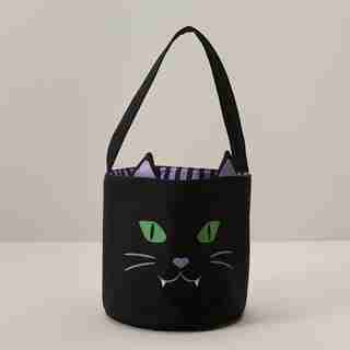 HALLOWEEN TOTE, BLACK CAT