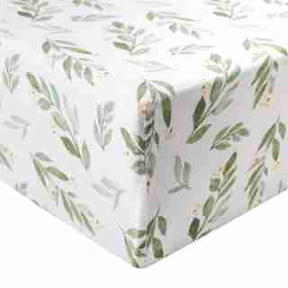 Copper Pearl Fitted Crib Sheet - Fern