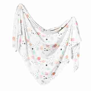 Knit Swaddle Blanket, Bayside