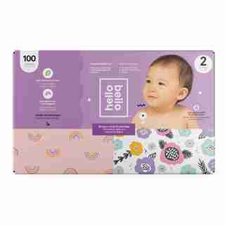 Hello Bello Club Diapers - Pink Rainbows and Spring Blooms - Size 2
