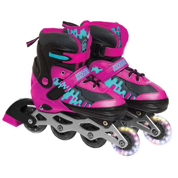 Rugged Racer Kids Adjustable and Convertible Rollerblade and Ice Skate
