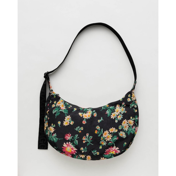 Medium Nylon Crescent Bag, Rhian Daisy 