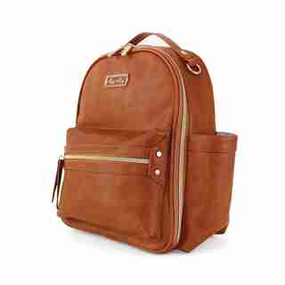 Mini Backpack Diaper Bag - Cognac