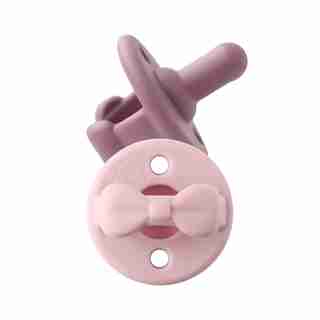 Itzy Ritzy Sweetie Soother - Lilac and Orchid Bows