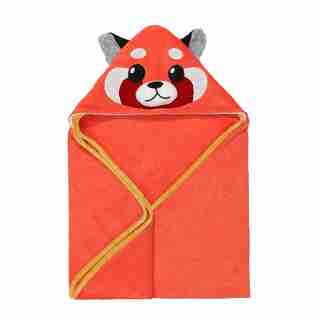 Serviette de bain à capuche Bébé Snow Terry, Rémi le panda roux