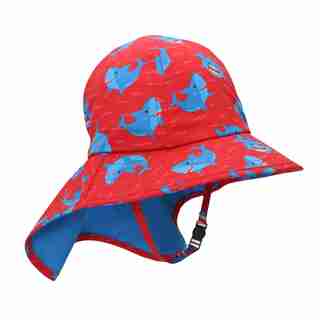 Chapeau de soleil Cape pour bébé / tout-petit - Requin bleu - 6 à 24 mois