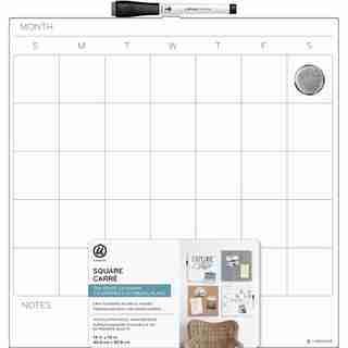 Square Dry Erase Calendar Board, 14" X 14"