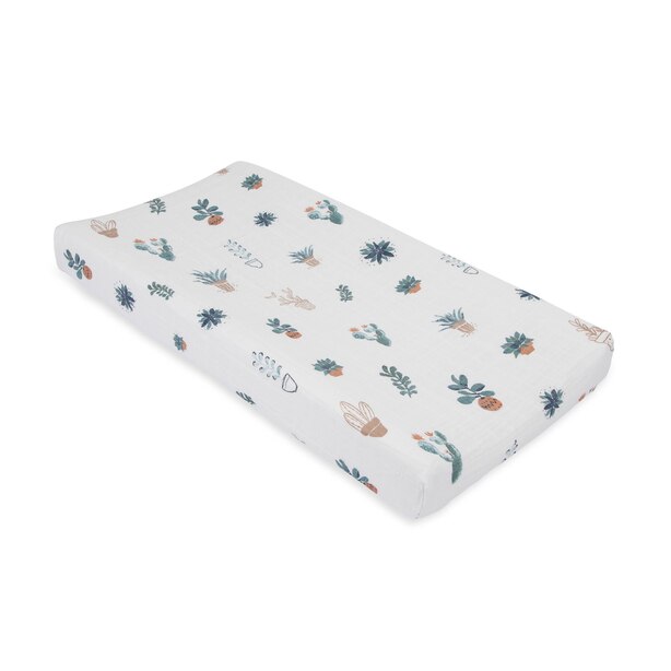 Little Unicorn Cotton Muslin Changing Pad Cover, Prickle Pots by Little Unicorn Gifts www