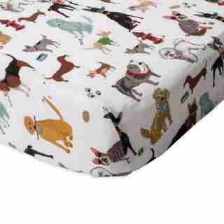 Cotton Muslin Crib Sheet, Woof