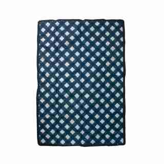 Little Unicorn 5x7 Outdoor Blanket - Navy Plaid