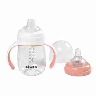 2-in-1 Bottle to Sippy Learning Cup - Rose