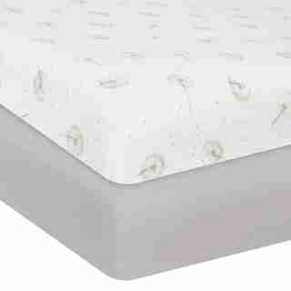 100% COTON BIO 2 DRAPS DE LIT BÉBÉ