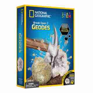 National Geographic Ourvir 2 vraies Geodes