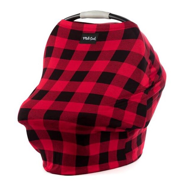 MILK SNOB MULTI USE BABY CAR SEAT COVER LUMBERJACK by Milk Snob Gifts