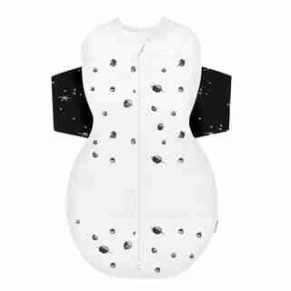 Snoo Sack Ivoire motif planètes aux ailes noires moyenne