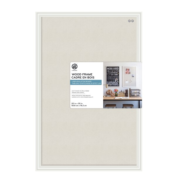 Framed Bulletin Board, White 20" X 30" by U Brands Gifts www