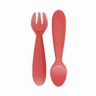 ezpz Mini Form + Spoon Utensils Coral
