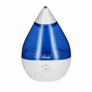 Crane - Ultrasonic Cool Mist Humidifier - White/Blue droplet