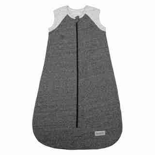 Juddlies Raglan Collection - Baby Organic Cotton Sleep Sack, Dream Sack, Wearable Blanket, 2-Way Zipper - 1 Tog - Graphite Black - 0-6 months