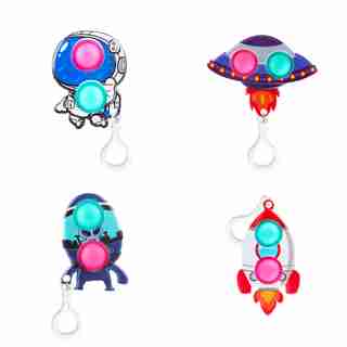 Pop It Fidget Keychain Series: Space