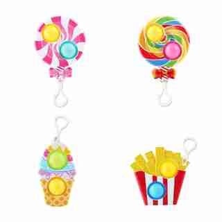 Pop It Fidget Keychain Series: Tasty Treats