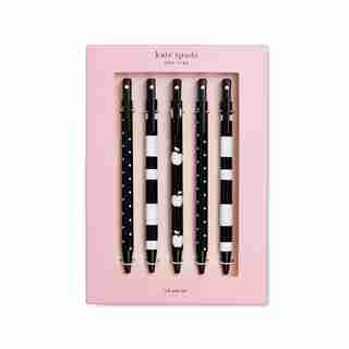 Ensemble de stylos multi-encres – Kate Spade New York, à pois et rayures